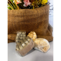 Sabonete de barra massageador com bucha vegetal